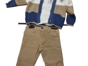 R1062 CONJUNTO BEBE 3P REBECA TRICOLOR 3M-18M