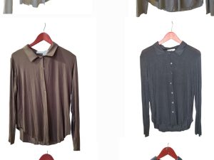 R65522 CAMISA LICRA BOTONES Y CUELLO T.U