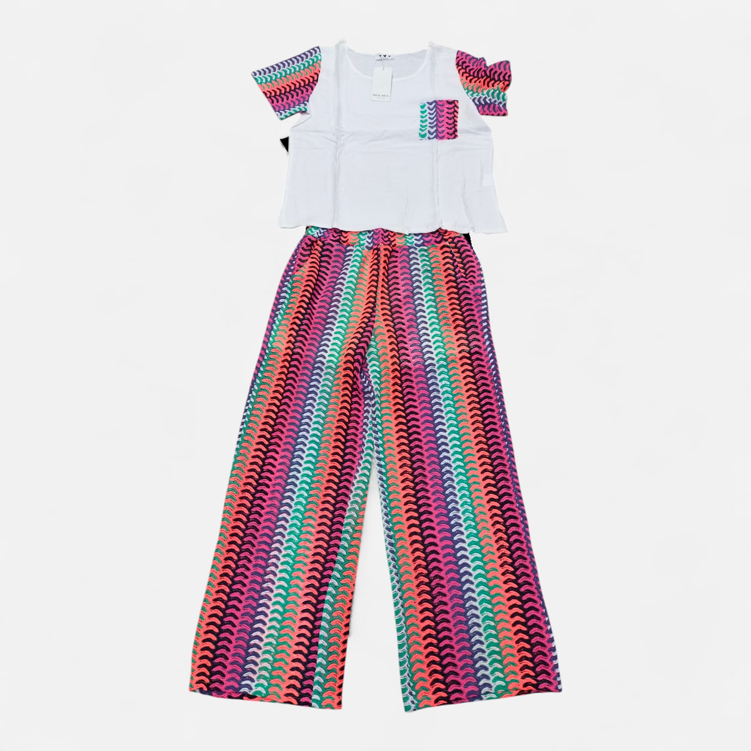 R279 CONJUNTO MUJER PANTALON REJILLA COLORES 38-46