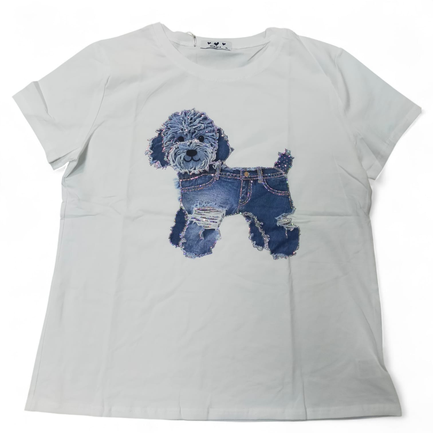 R127 CAMISETA BASICA DIBUJO PERRO VAQUERO 38-46