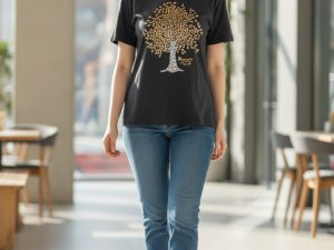 R82549 CAMISETA ARBOL VIDA BRILLO 38-44