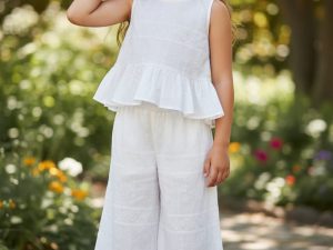 R9199 CONJUNTO DE NIÑA BLANCO T.4-14