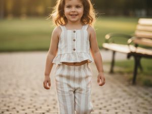 R0838 CONJUNTO BEIG DE NIÑA TIRANTE T-2-12