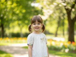 R5228 VESTIDO NIÑA VOLANTE RAYA T.2-12